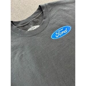 Mens Black Ford Oval Logo Crewneck Sweatshirt Size L Hot Stuff Mustang Graphics